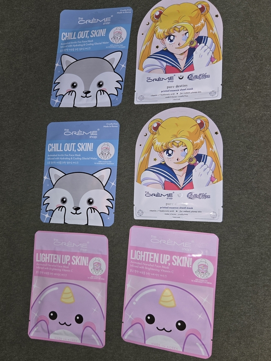 The Creme Shop Other - The Crème Shop Women's Sheet Mask Set — Pink, Blue, White Character Masks